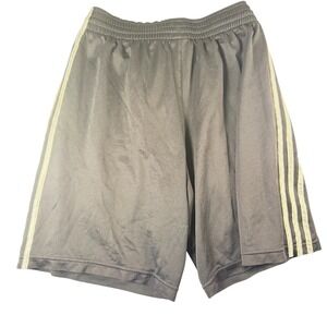 Adidas Mesh Athletic Shorts Mens Medium Black White Good 3 Stripe 228078
